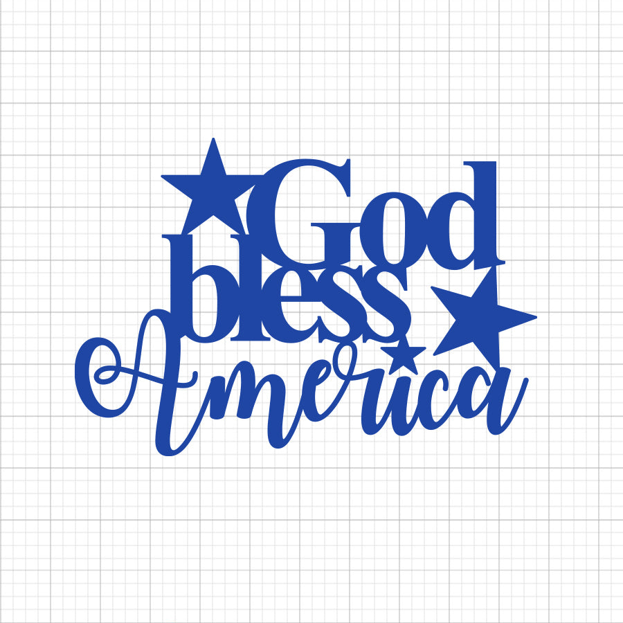 God Bless America Cake Topper SVG
