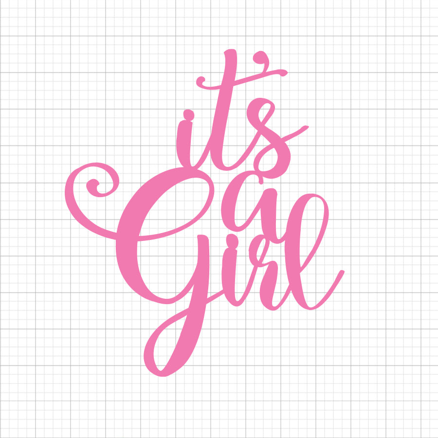 It's A Girl Cake Topper SVG