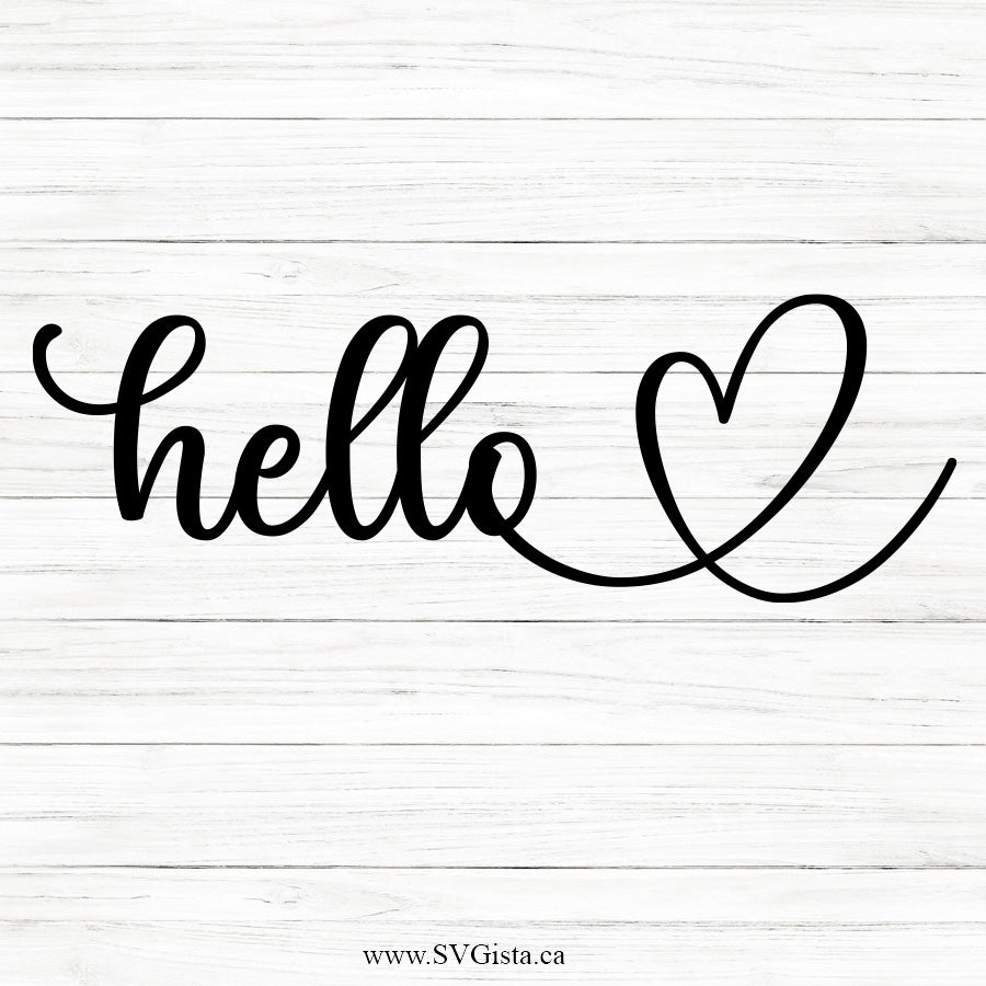 Hello SVG Porch Sign