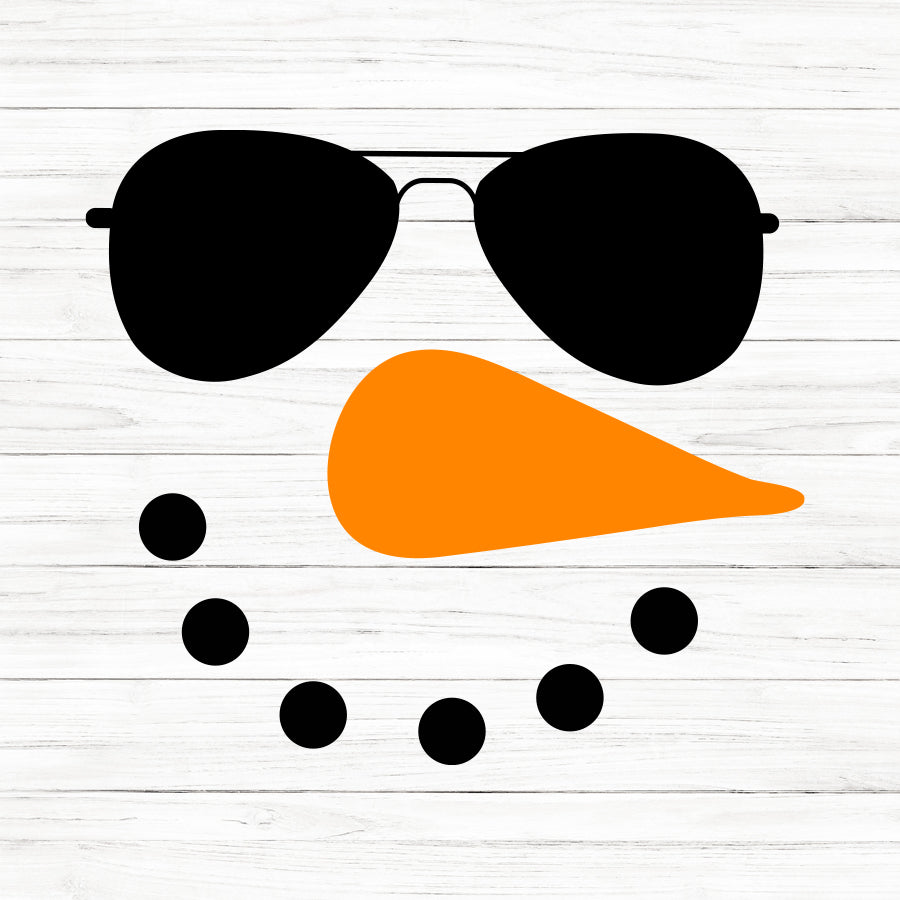 Snowman With Sunglasses SVG