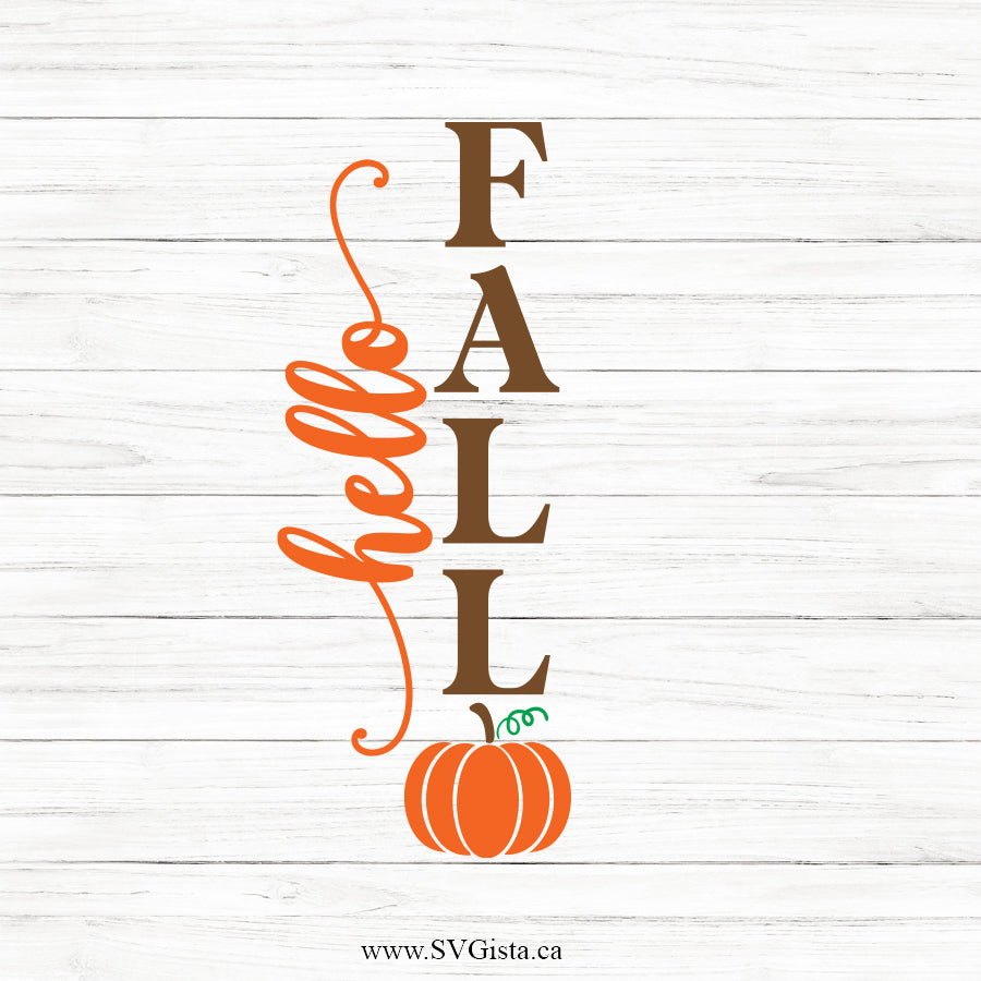 Hello Fall SVG Porch Sign