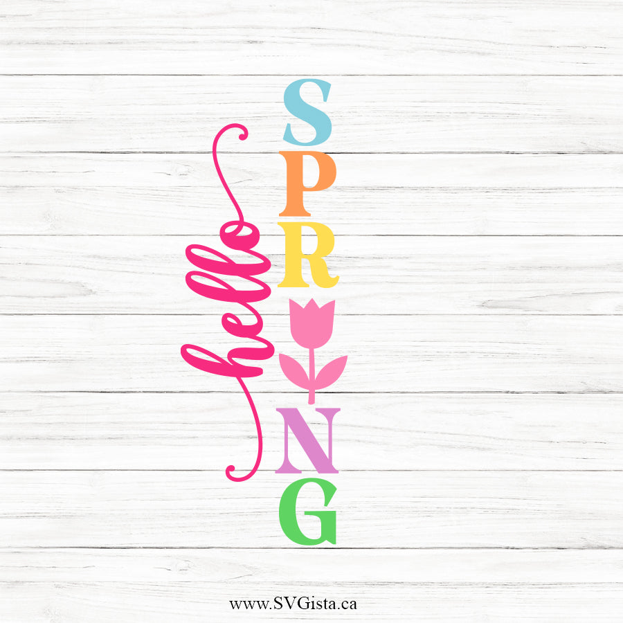 Hello Spring SVG Porch Sign