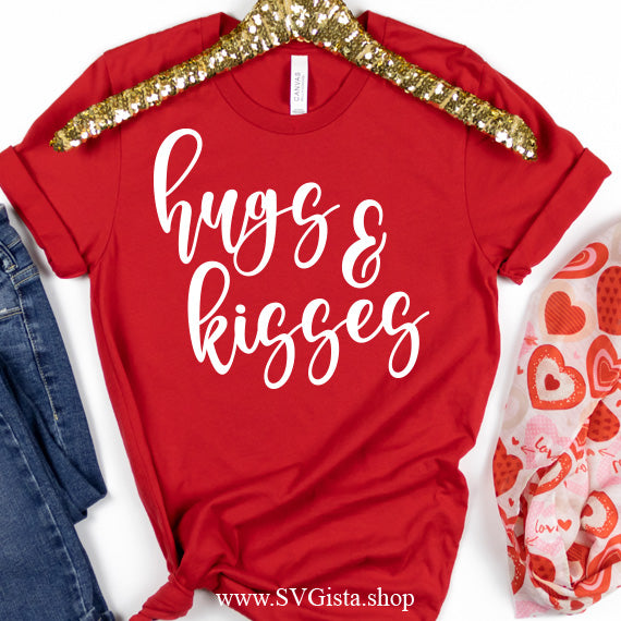Hugs And Kisses SVG Saying