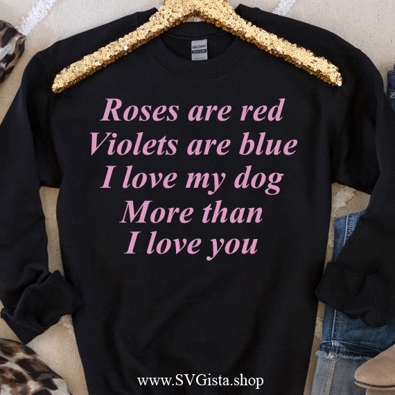 Roses Are Red SVG Saying