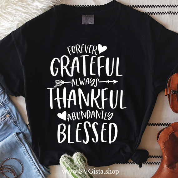 Forever Grateful SVG Saying