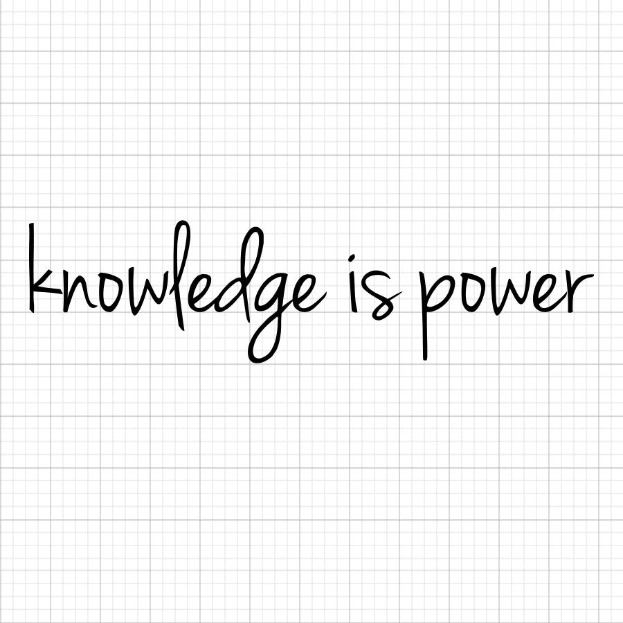 Knowledge Is Power SVG Saying