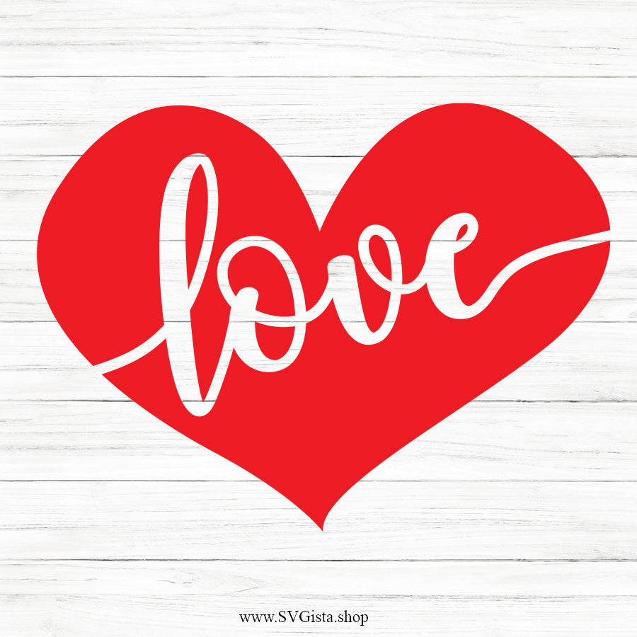 Love Heart SVG Saying
