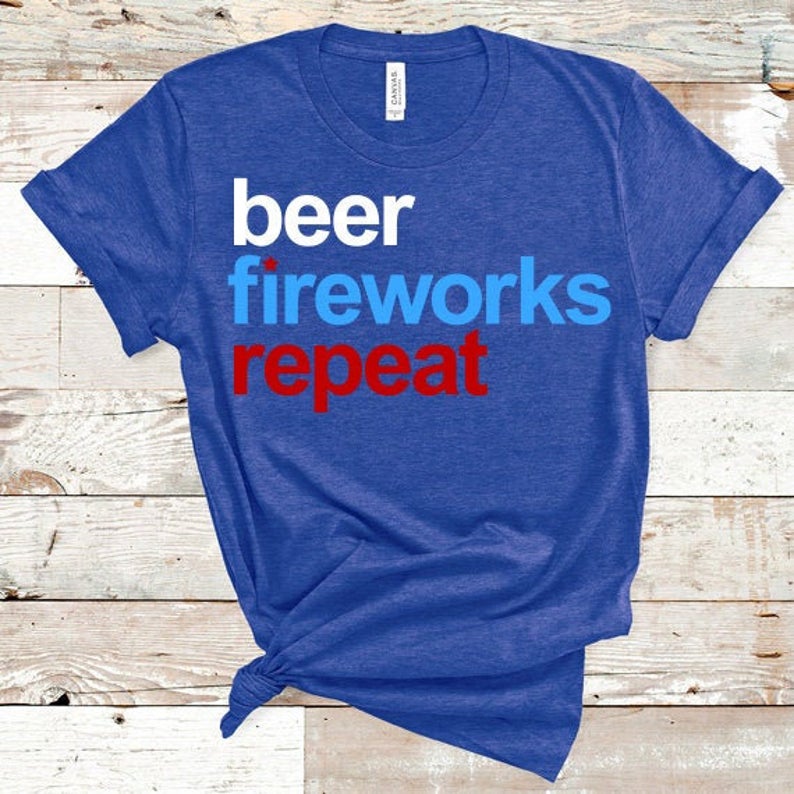 Beer Fireworks Repeat SVG Saying