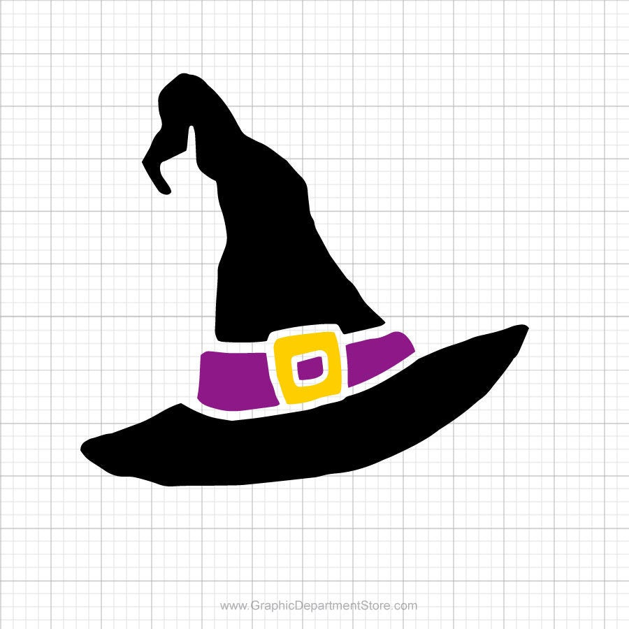 Witch Hat Monogram SVG Clipart