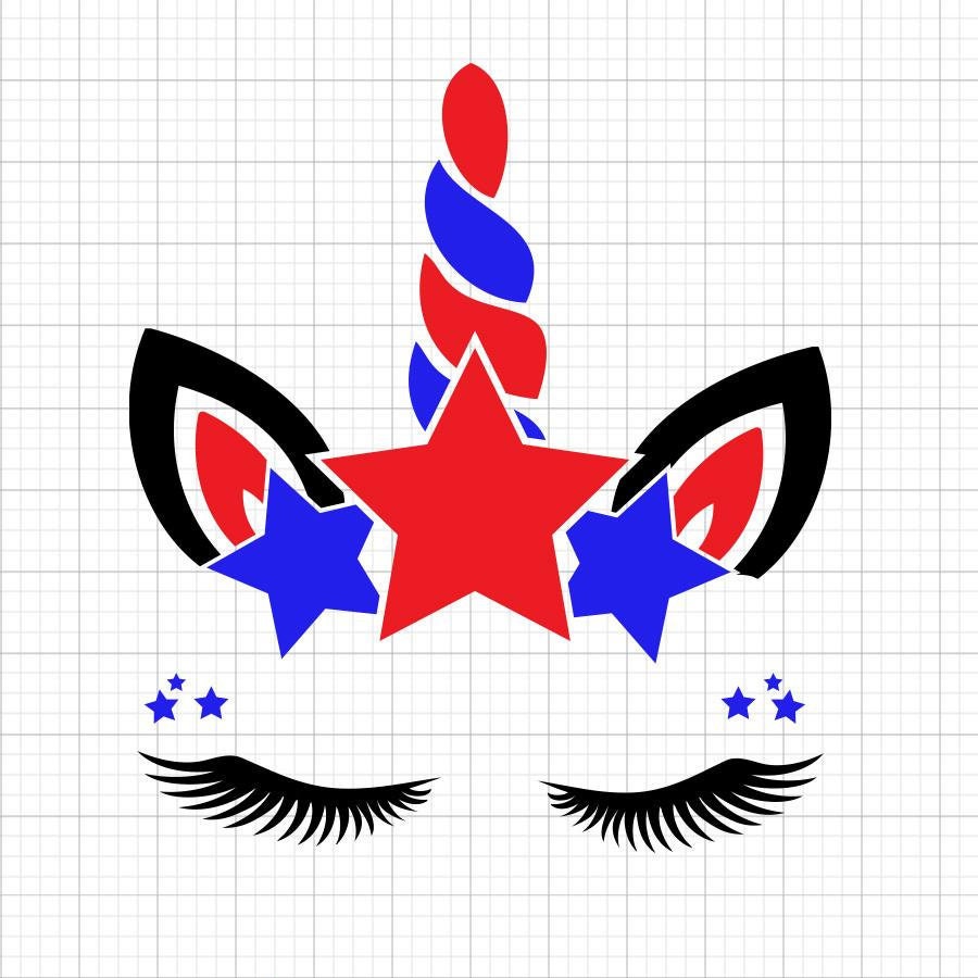 4th of July Unicorn SVG