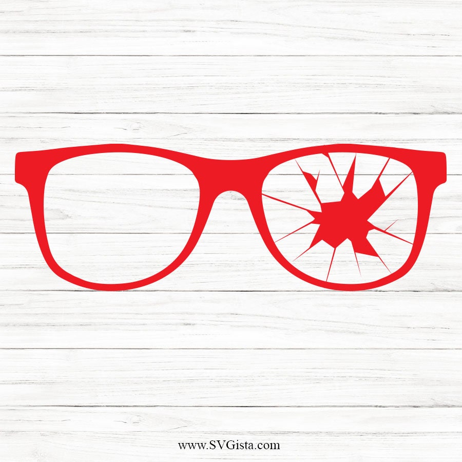 Broken Glasses SVG