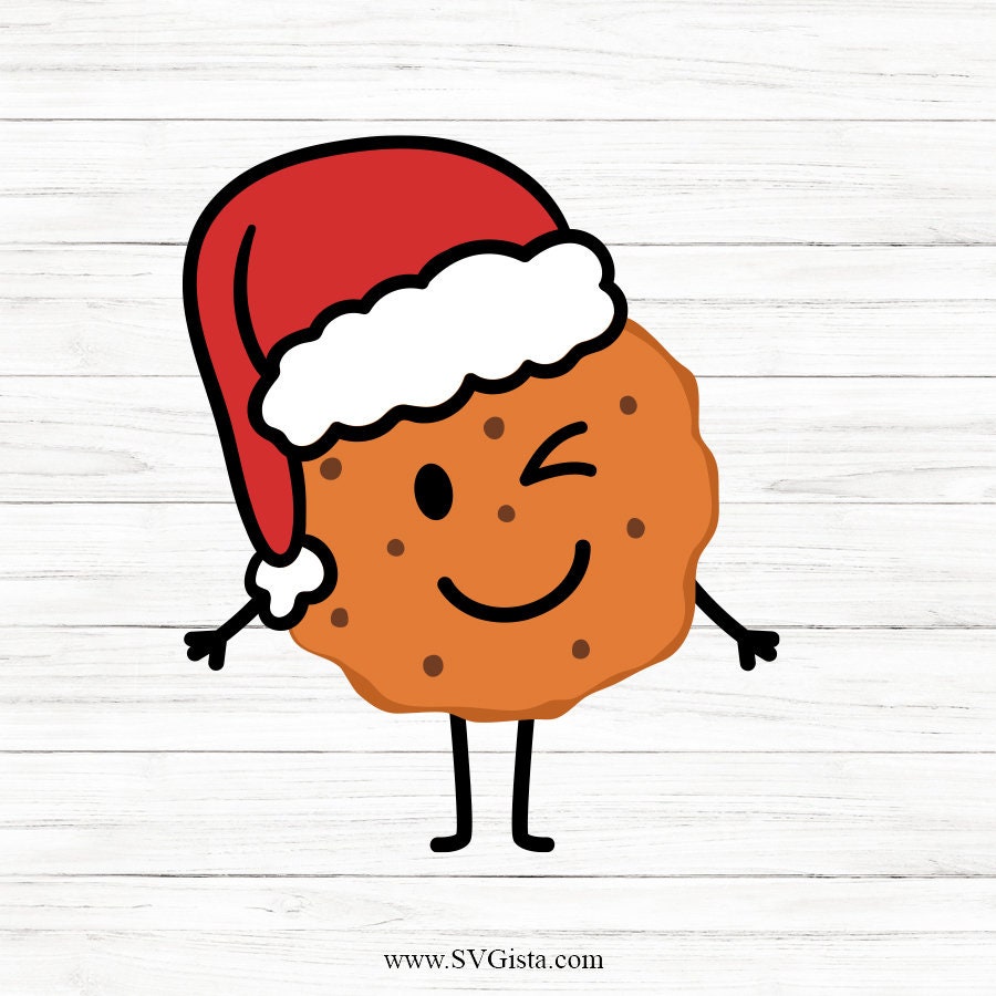Christmas Santa Cookie SVG Clipart