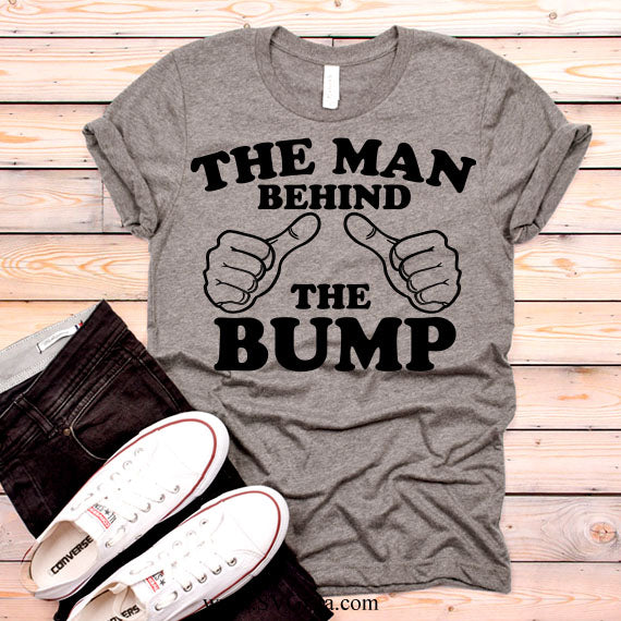 The Man Behind The Bump SVG Saying