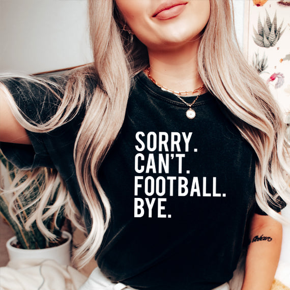 Sorry Can't Football Bye SVG Saying