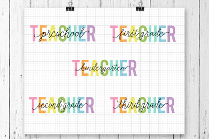 Teacher Grades SVG Saying
