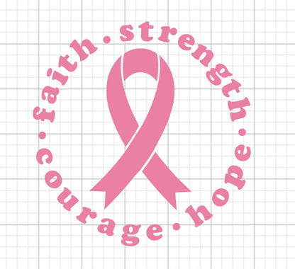 Faith Strength SVG Saying