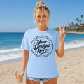 Light Blue Gildan 5000 Mockup | Beach Summer Shirt Mockup (Digital Download)