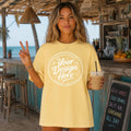 Butter Comfort Colors 1717 T-Shirt Mockup | Beach Summer Apparel (Digital Download)