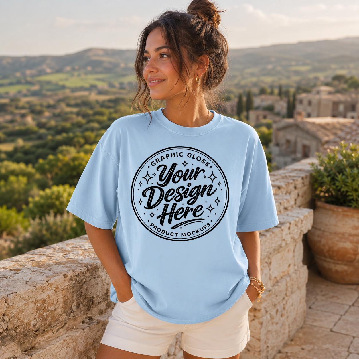 Ivory Comfort Colors 1717 T-Shirt Mockup | Easter Lifestyle Apparel (Digital Download)