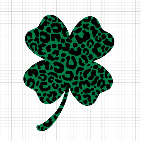 Leopard Print Clover SVG