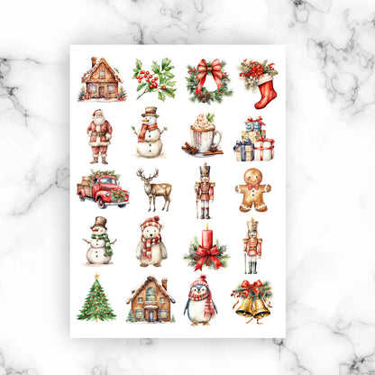 Merry Digital Stickers – Printable PNG Clipart for Planners, Scrapbooking & DIY Crafts