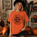 Burnt Orange Comfort Colors 1717 T-Shirt Mockup | Halloween Lifestyle Apparel (Digital Download)