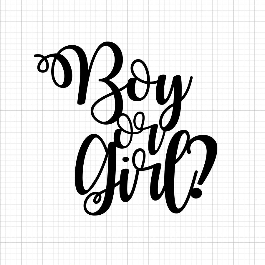 Boy Or Girl Cake Topper SVG