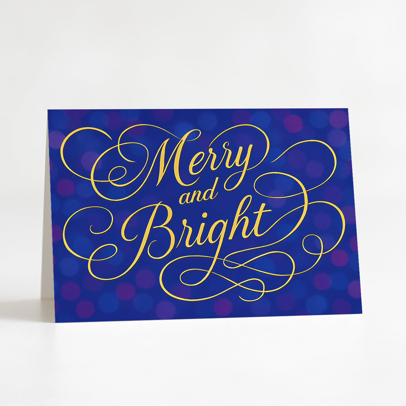 Merry And Bright Christmas Greeting Cards, Pack of 10