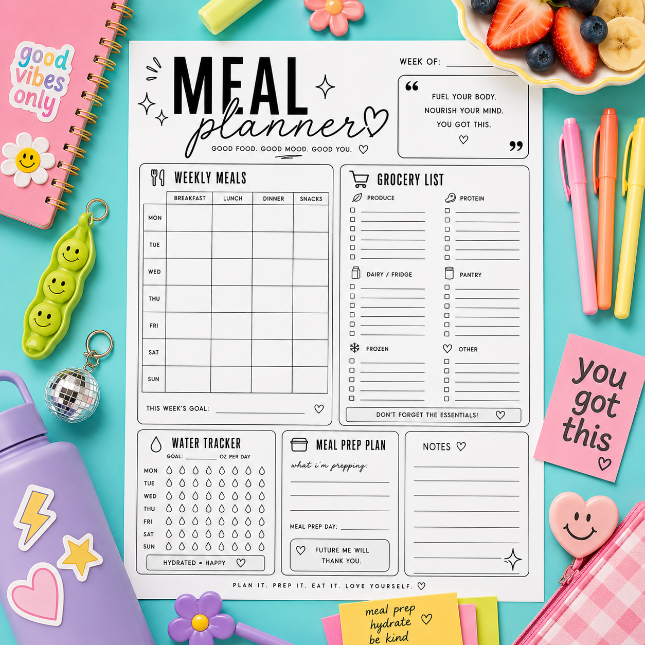Meal Planner Digital Download
