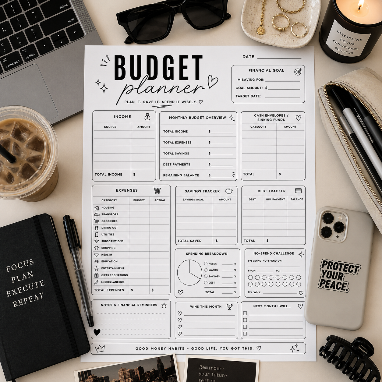 Budget Planner Digital Download