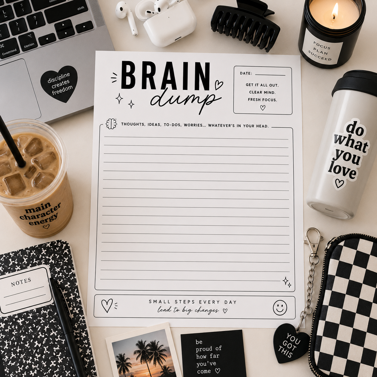 Brain Dump Planner Digital Download