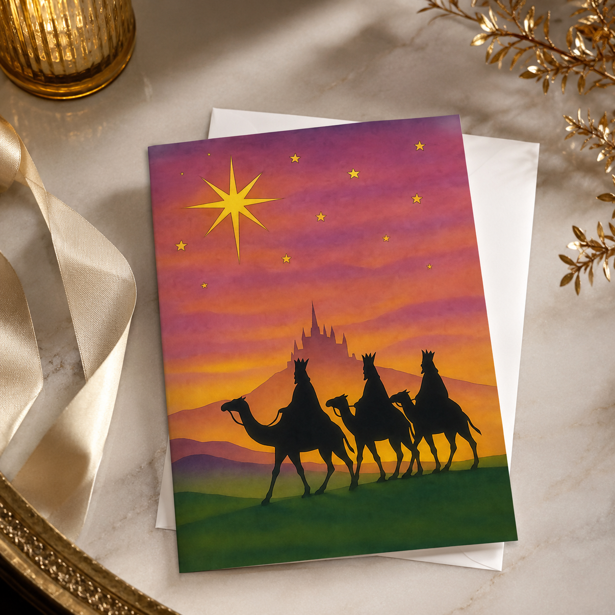 Guiding Star Christmas Greeting Cards, Pack of 10
