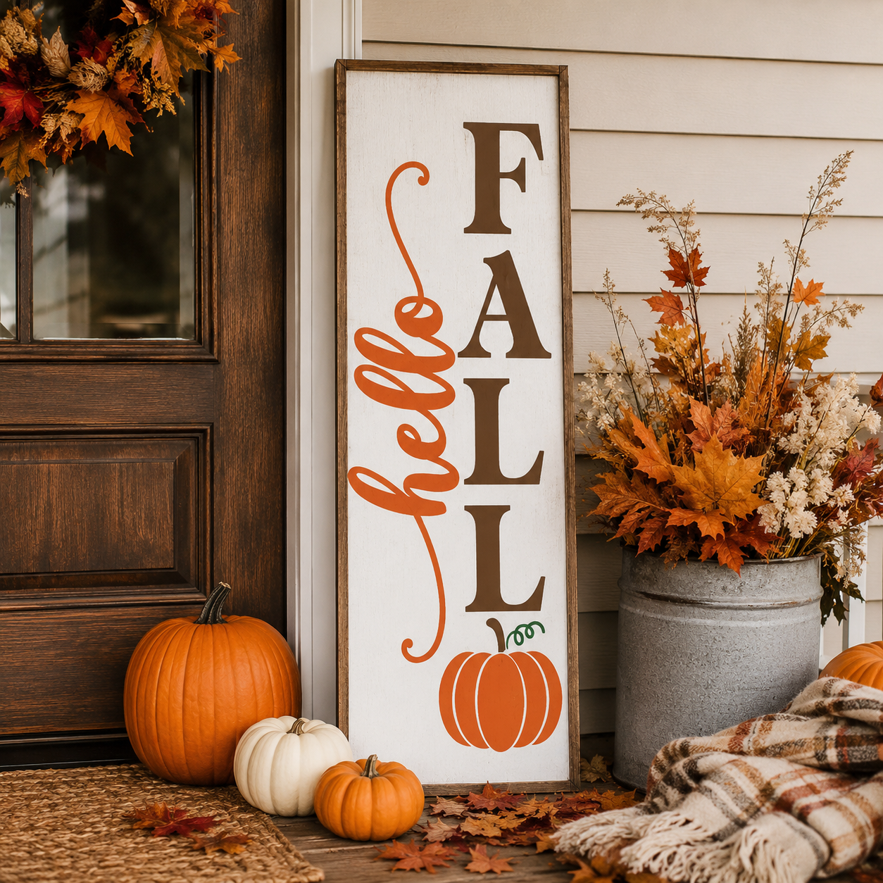 Hello Fall SVG Porch Sign