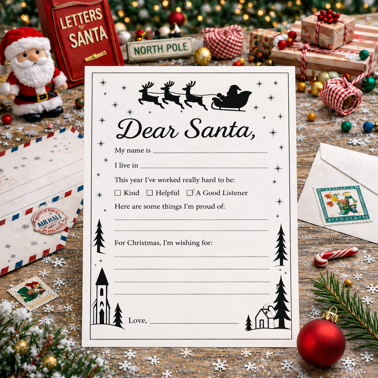 Dear Santa Letter Printable