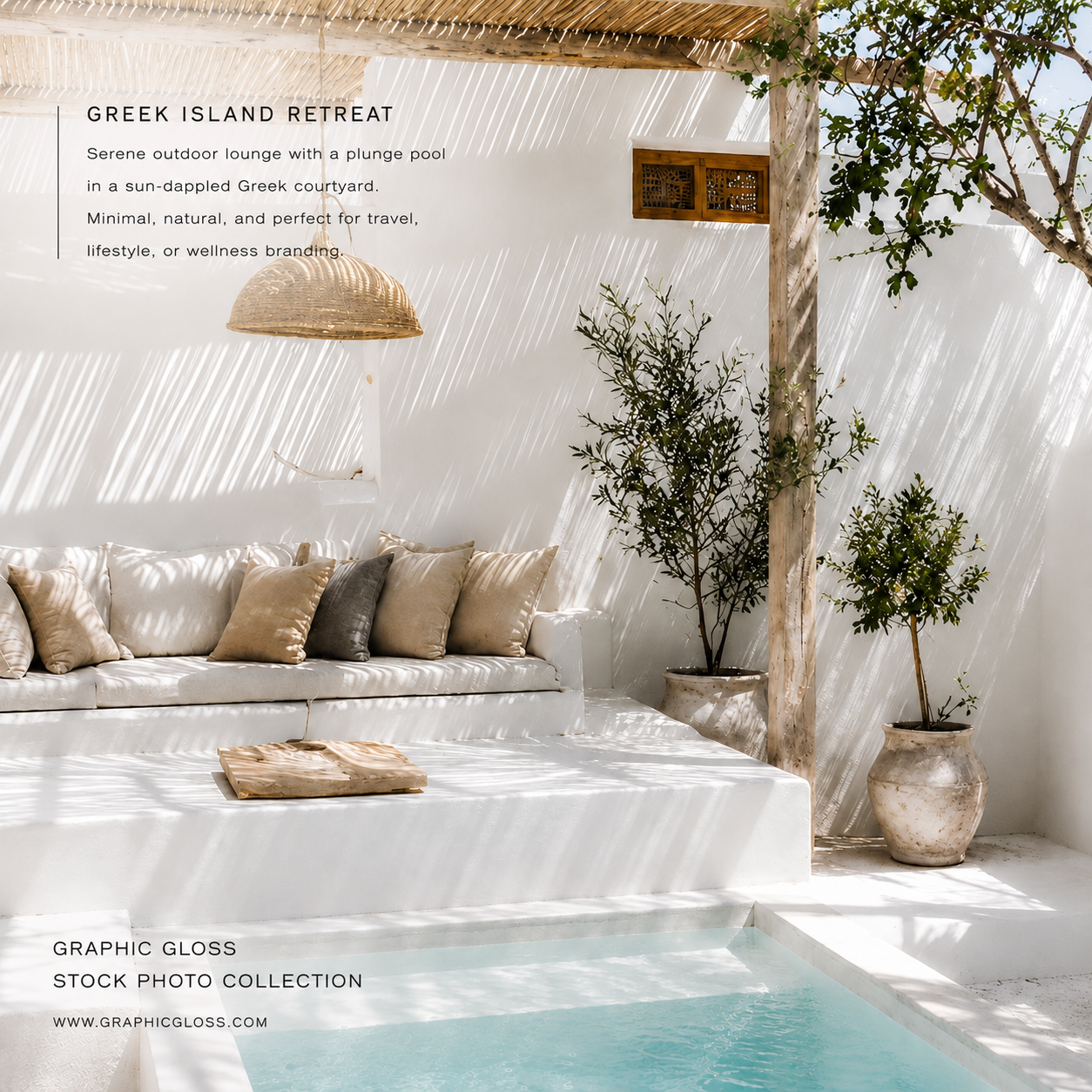 Greek Island Retreat Stock Photography