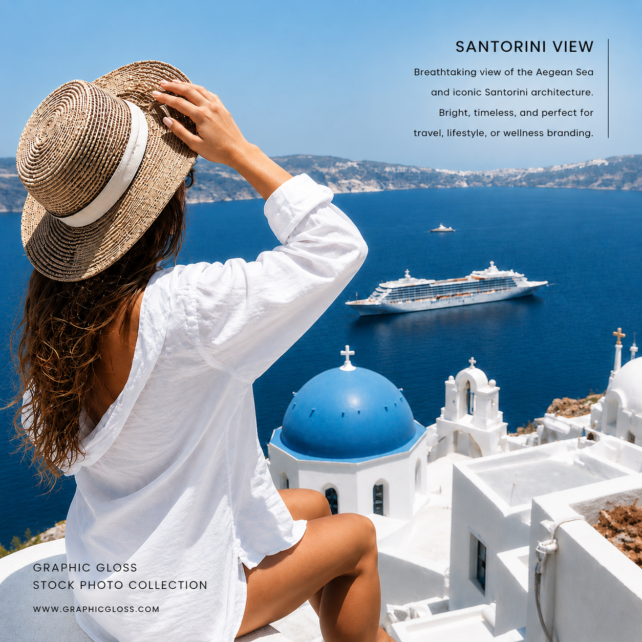 Santorini View Stock Photography