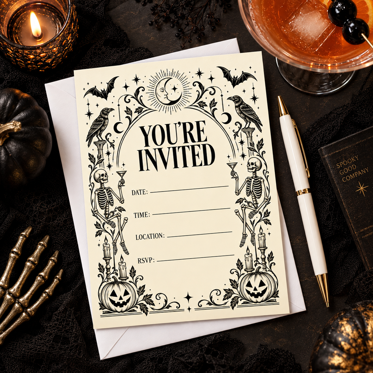 Spooky Fun Fill-In Invitations – 10 Pack