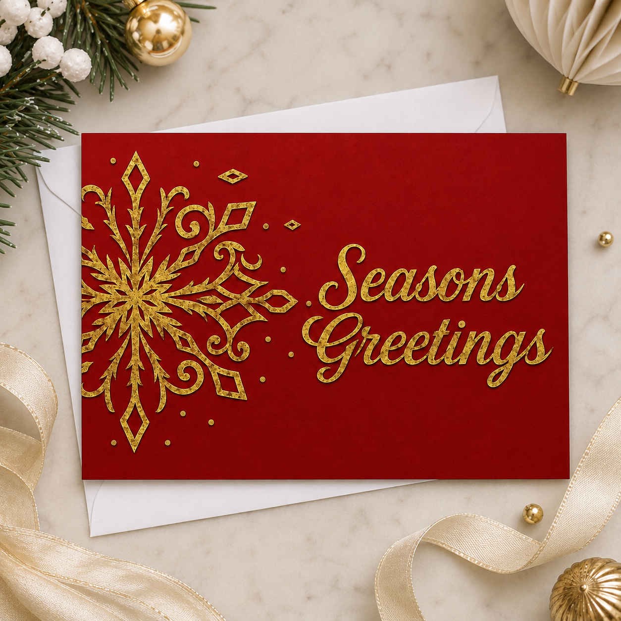 Seasons Greetings Greeting Cards, Pack of 10