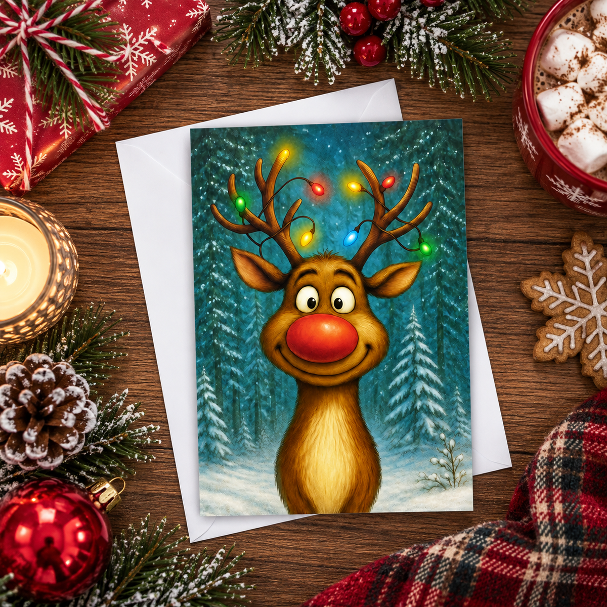 Lit for the Holidays Christmas Greeting Cards, Pack of 10