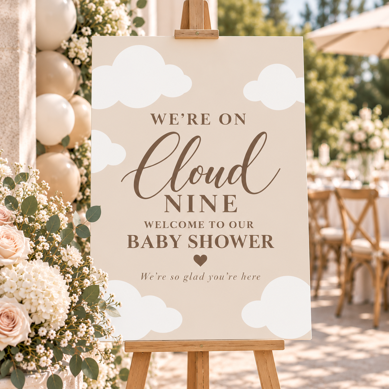 Cloud Nine Welcome Sign