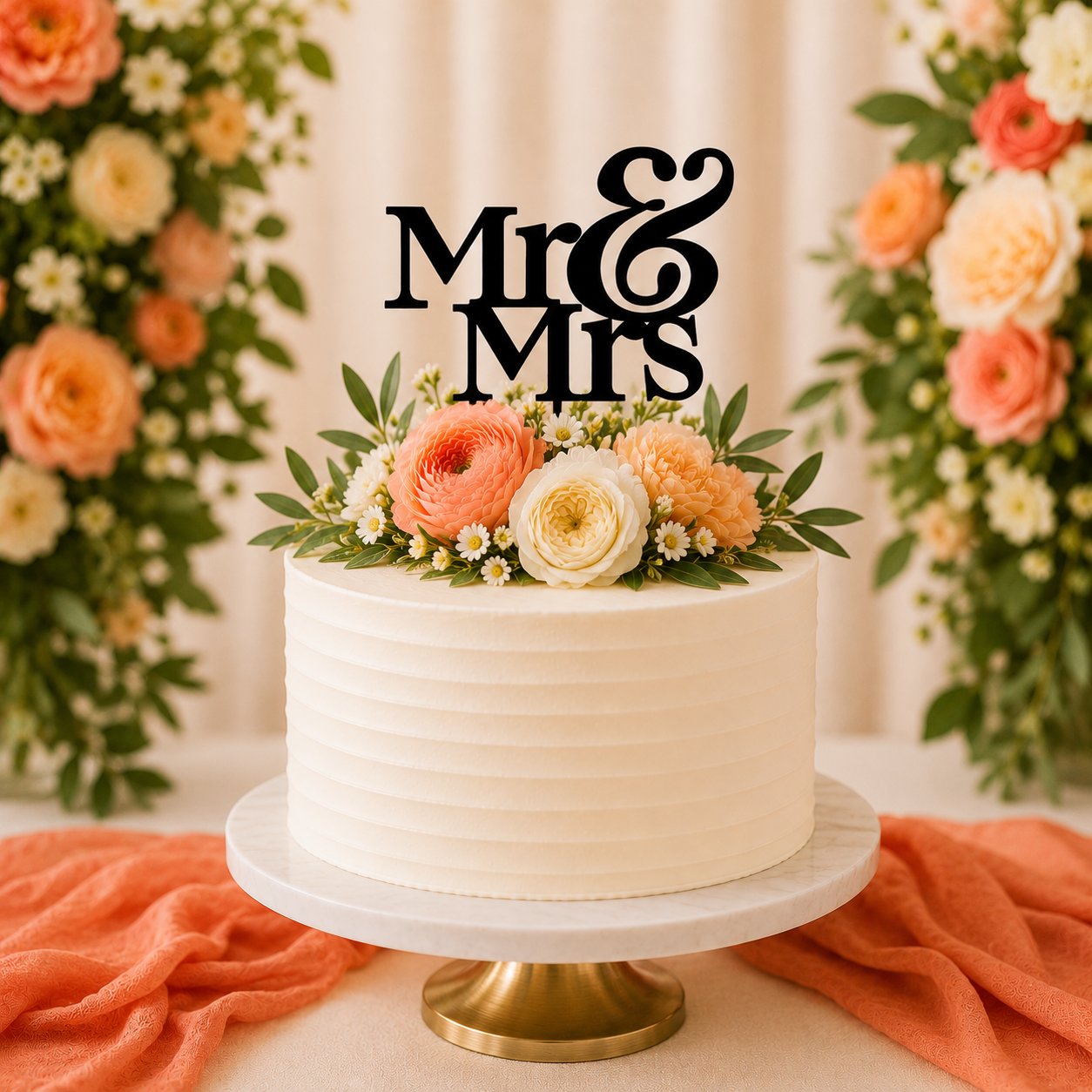 Mr And Mrs SVG Cake Topper