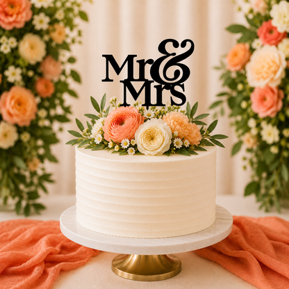 Mr And Mrs SVG Cake Topper