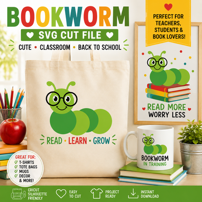 Bookworm SVG
