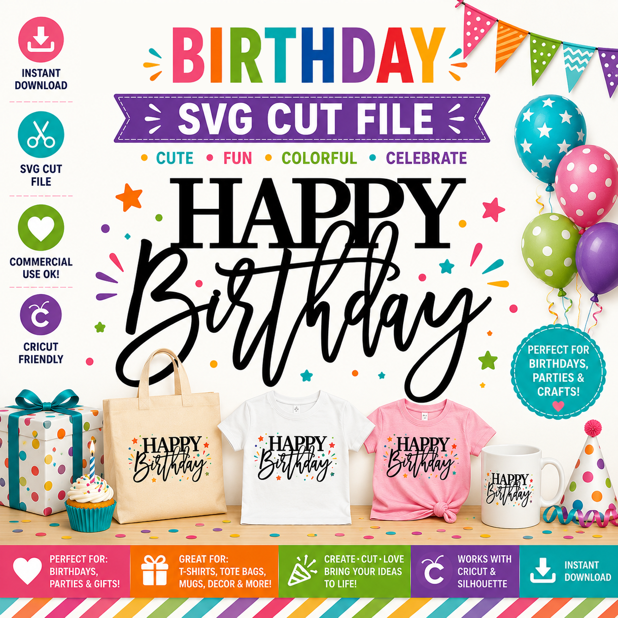 Happy Birthday SVG