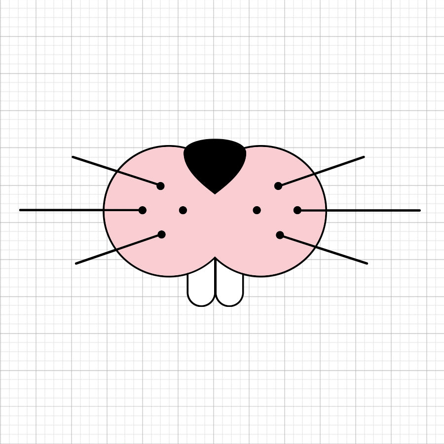Easter Bunny Face SVG