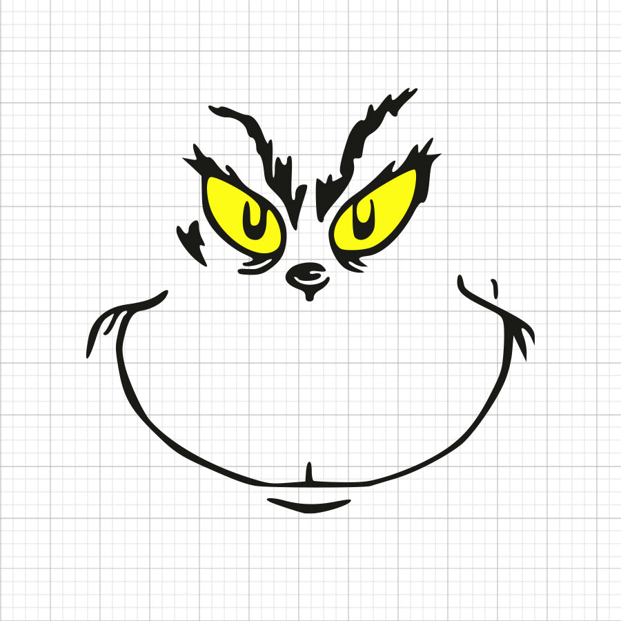 Grinch Face SVG