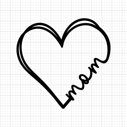 Mom Heart SVG