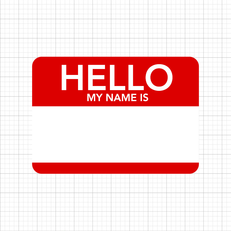 Hello My Name Is SVG