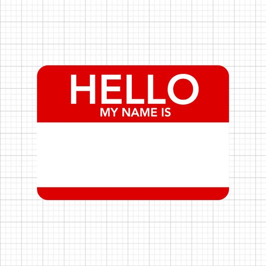 Hello My Name Is SVG