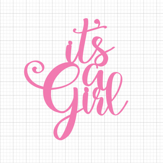 It's A Girl Cake Topper SVG